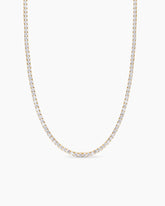 Tennis Necklace in 18K Yellow Gold with Diamonds, 4mm